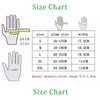 Size chart showing hand sizes and corresponding measurements for S, M, L, XL, and XXL sizes.