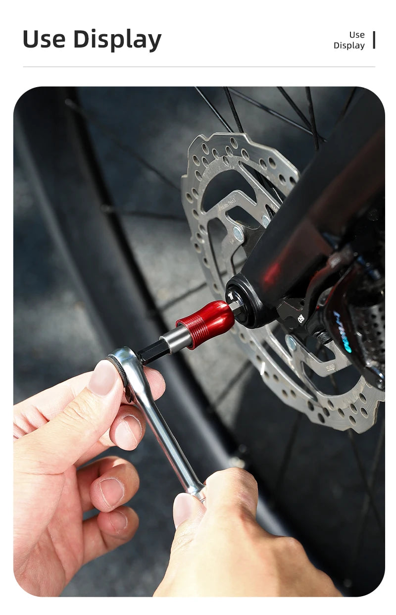 Compact 14-in-1 Ratchet Wrench Multi-Tool for Bicycles