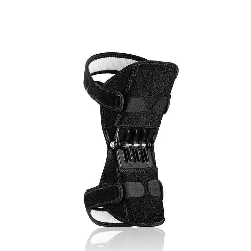 Black ergonomic knee protection booster pads designed for support and comfort.