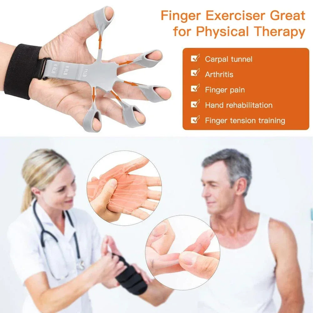 Silicone Finger Exerciser for Hand Strength & Recovery