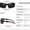 Polarized Half-Frame Sport Sunglasses with Anti-Glare Lenses