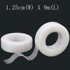 Roll of transparent fabric eyelash extension tape measuring 25cm wide by 9m long
