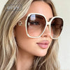 Oversized Square Sunglasses with Gradient Lenses