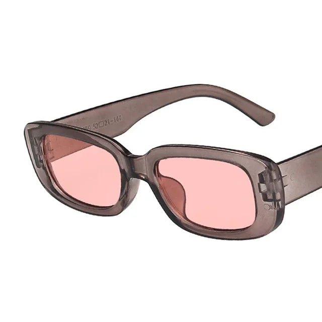 Retro Rectangle Sunglasses with UV400 Protection