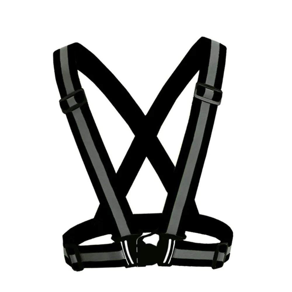 Adjustable Reflective Safety Vest for Night Running and Cycling