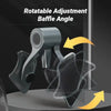 A rotating adjustment baffle angle mechanism for a pelvic muscle trainer.