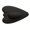 A dark gray, smooth, contoured pelvic floor muscle trainer viewed from above.