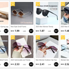Vintage oval sunglasses with UV400 protection shown in various colors and styles.