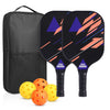 2-Piece Fiberglass Pickleball Paddle Set with 4 Balls for Beginners