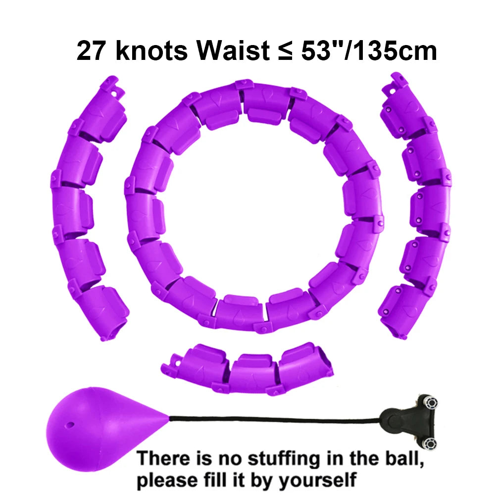 Adjustable Weighted Exercise Hoop for Core and Waist Toning