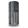 A black and white distressed USA flag tube bandana or head wrap featuring stars and stripes pattern.