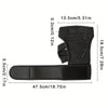 Black gym lifting workout gloves designed for hand and wrist protection.