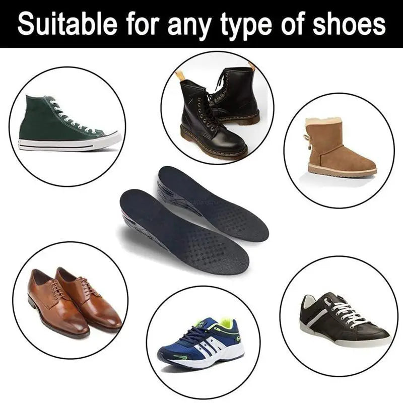 Adjustable Height Increase Insoles with Shock Absorption