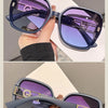 Oversized Square Sunglasses with Gradient Lenses