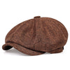 Unisex Linen Newsboy Cap – Retro Octagonal Beret