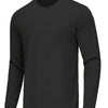 Black performance quick-dry long-sleeve shirt shown from the front.