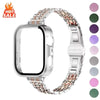 A silver stainless steel watch band for a Huawei fitness tracker shown on a white background.