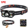 USB Rechargeable LED Headlamp with 6 Lighting Modes