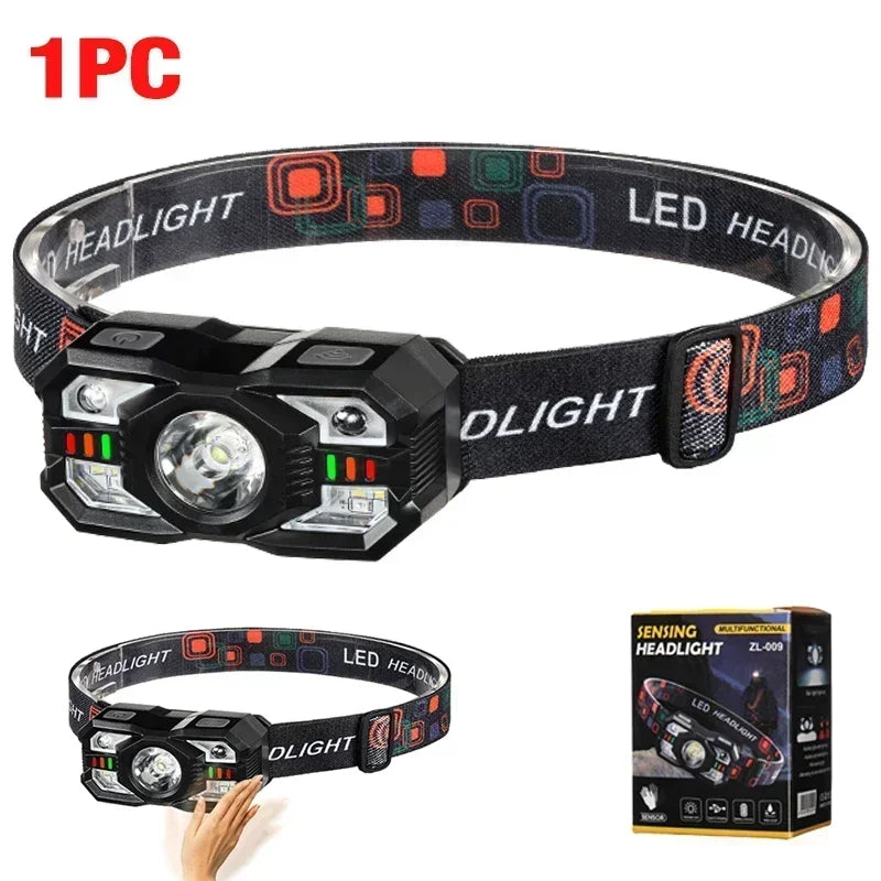 USB Rechargeable LED Headlamp with 6 Lighting Modes
