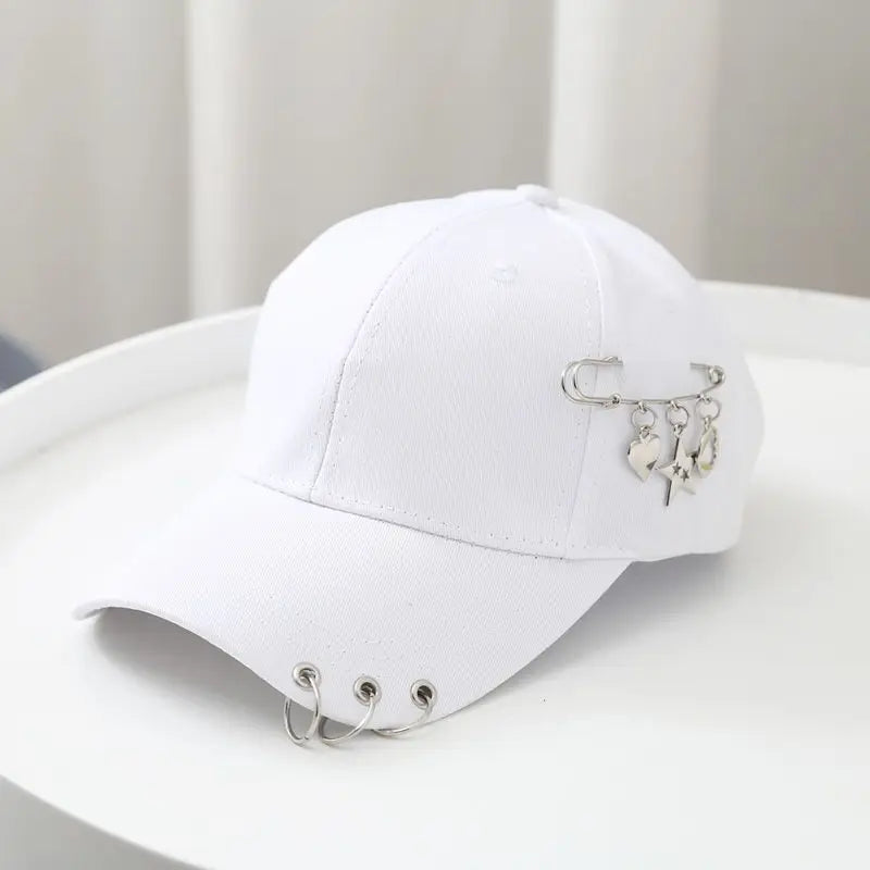 Classic Cotton Cap with Metal Ring Detail