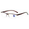 Ultra-Light Retro Half-Rim Reading Glasses with Blue Light Protection