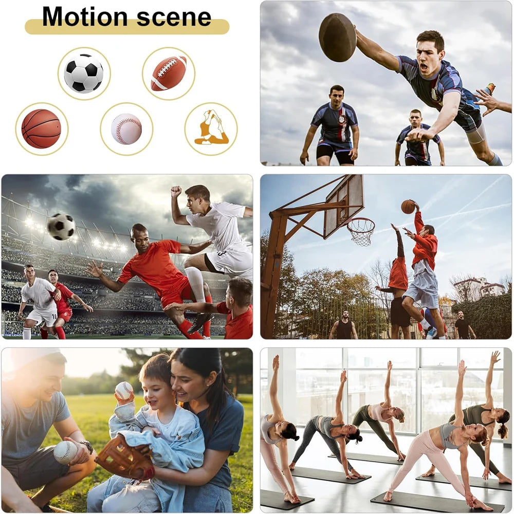Montage von Sportausrüstung und Personen, die Grip-Socken für rutschfeste Athleticen-Schuhe verwenden.