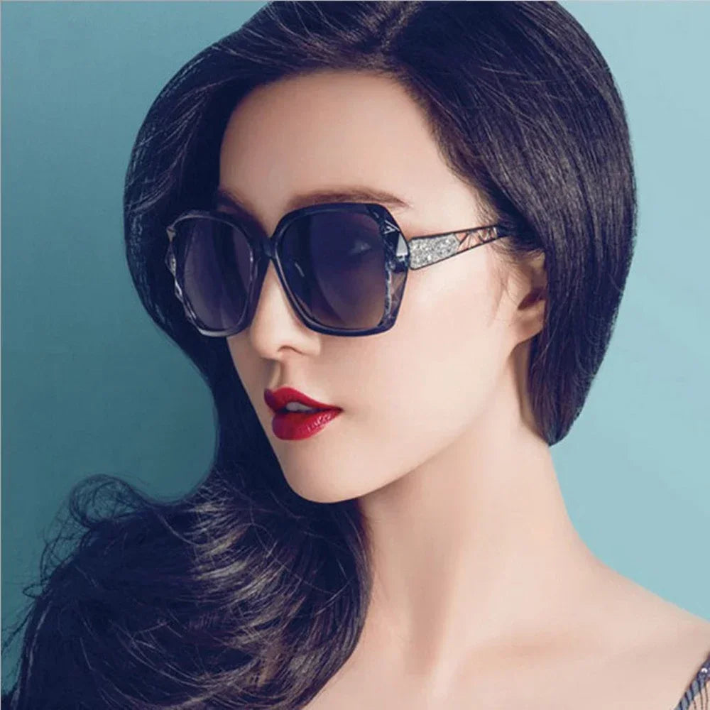 Purple Square Sunglasses with UV400 Protection