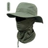 Camouflage Boonie Hat with Attached Face Mask