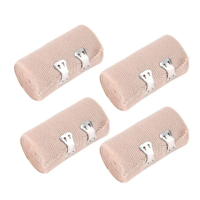 A beige elastic tendon bandage with Velcro closures shown from the side.