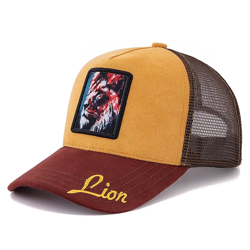 Animal Print Baseball Cap with Adjustable Strap
