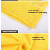 Yellow breathable mesh soccer training vests showing various textures and colors