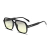 Double Bridge Square Aviator Sunglasses - Retro UV400 Protection for Men and Women