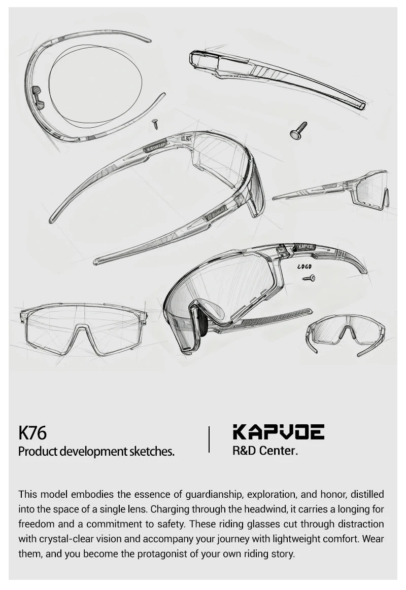 TR90 Cycling Glasses with Interchangeable Lenses for Men and Women