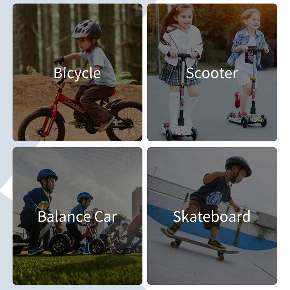 Ensemble de genou et coude pour enfants, utilisé pour vélo, scooter, voiture d'équilibre et skateboard.