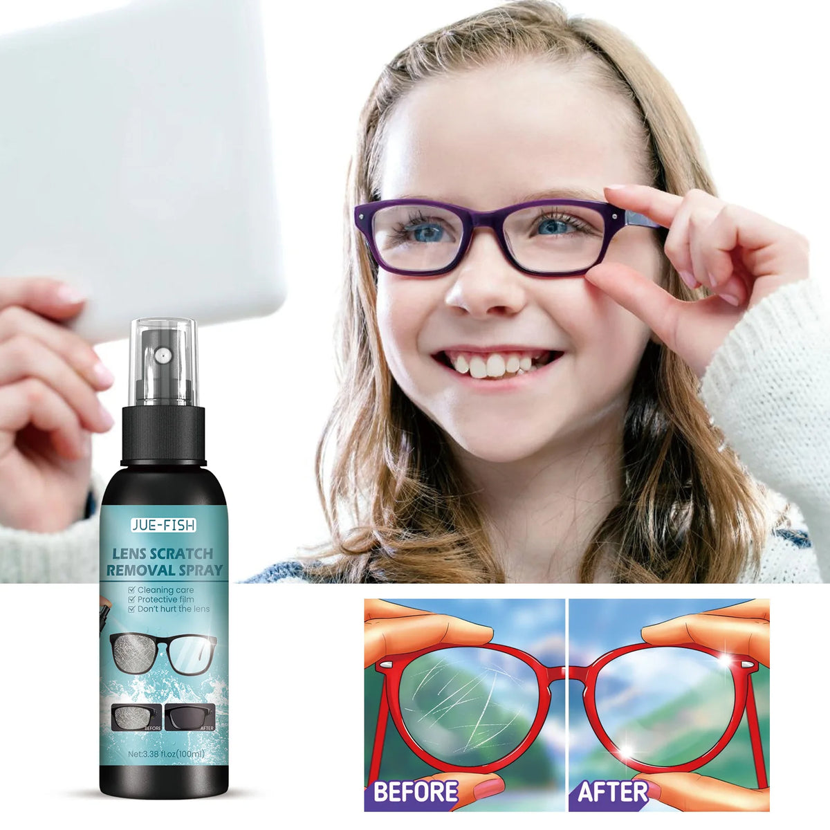 Glasses Lens Cleaner Spray – 100ml