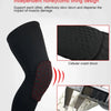 Black compression knee pads with an independent honeycomb lining design and high-quality foam thickness