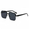 Black retro double bridge aviator sunglasses with UV400 protection