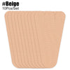 A stack of beige precut kinesiology tape for foot and joint support.
