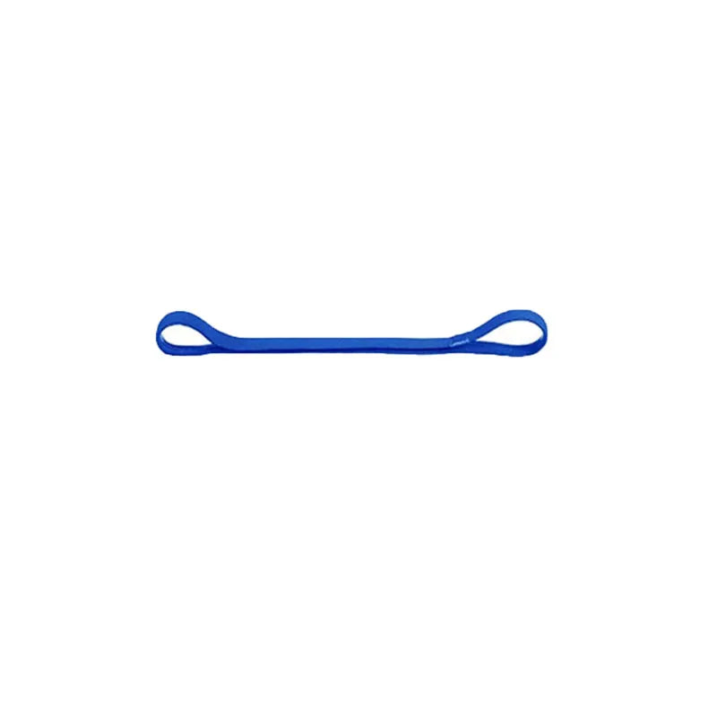A blue multi-functional elastic sports headband.