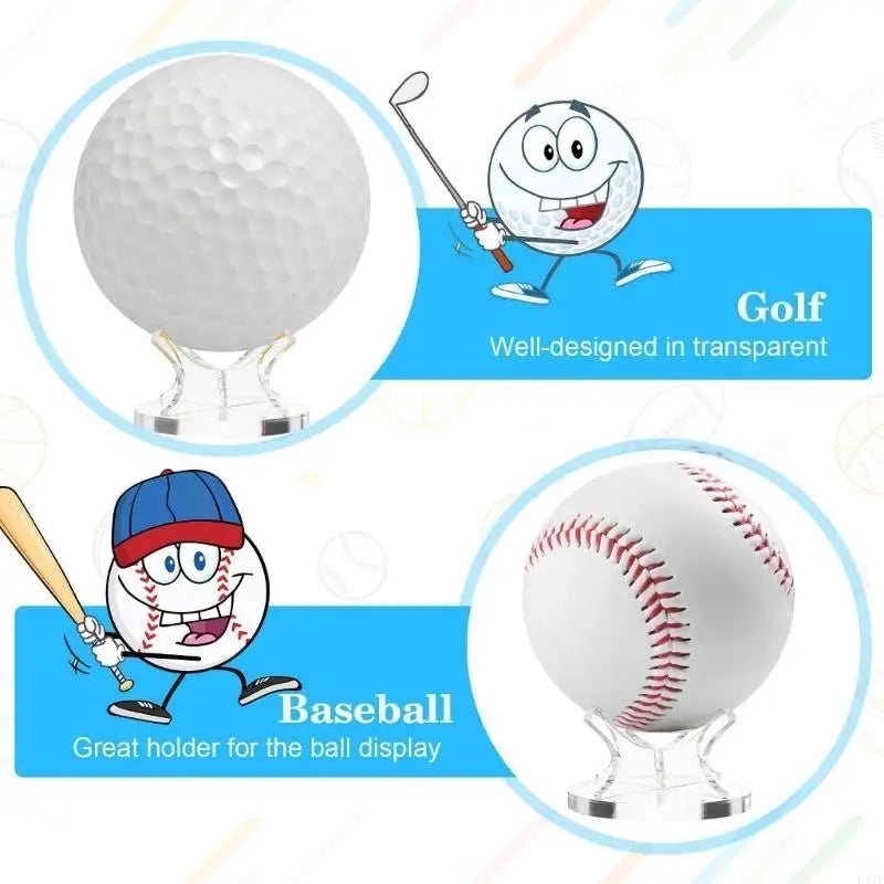 Acrylic Baseball and Softball Display Stand Rack for Sports Collectibles