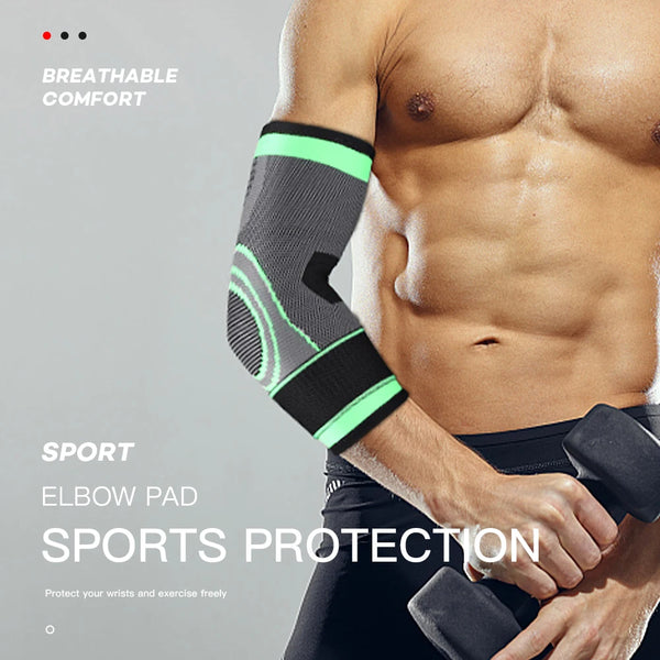 Une personne portant un protège-bras noir pour la protection sportive sur son bras.