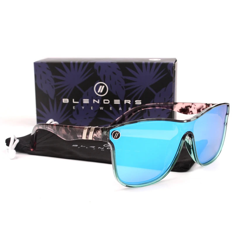 Retro Square Polarized Sunglasses with Mirror Lens