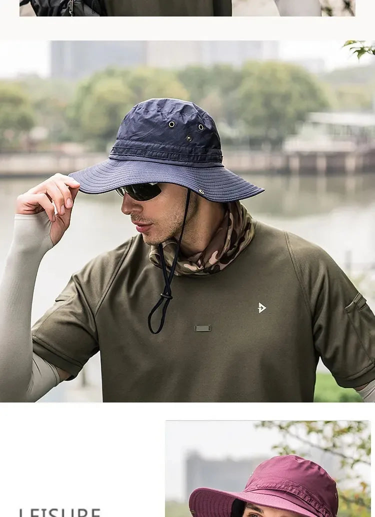 Foldable Waterproof Sun Hat with Wide Brim