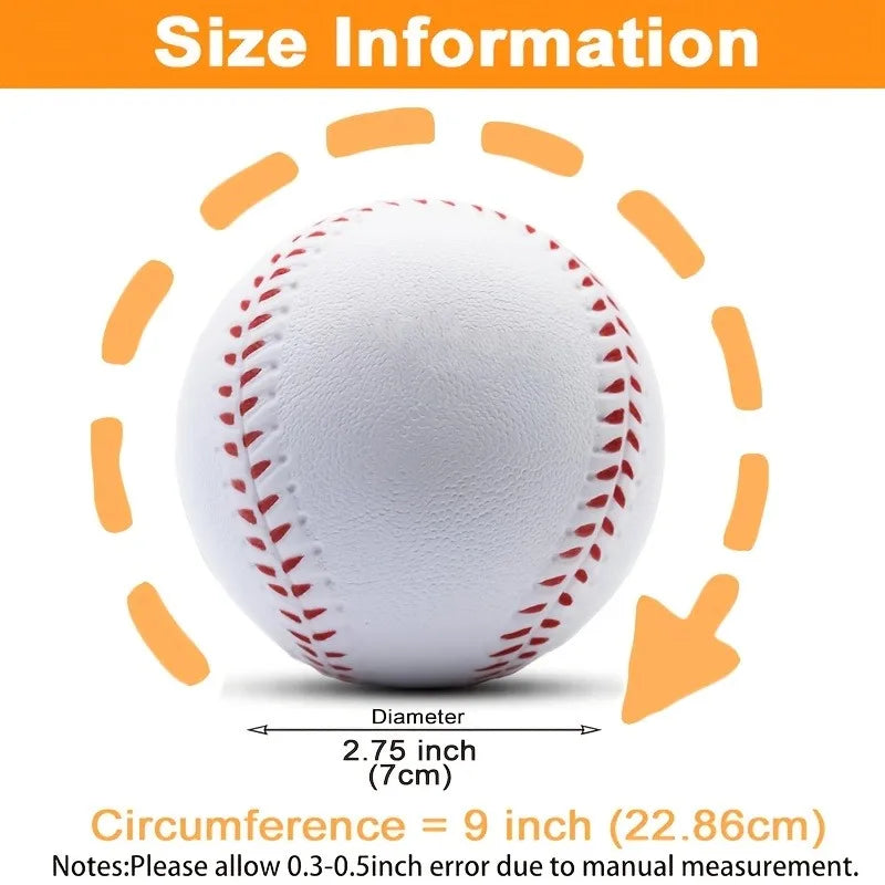 PU Foam Baseball & Softball Training Balls - 6 Pack