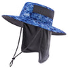 UPF 50+ Sun Protection Bucket Hat with Detachable Neck Flap