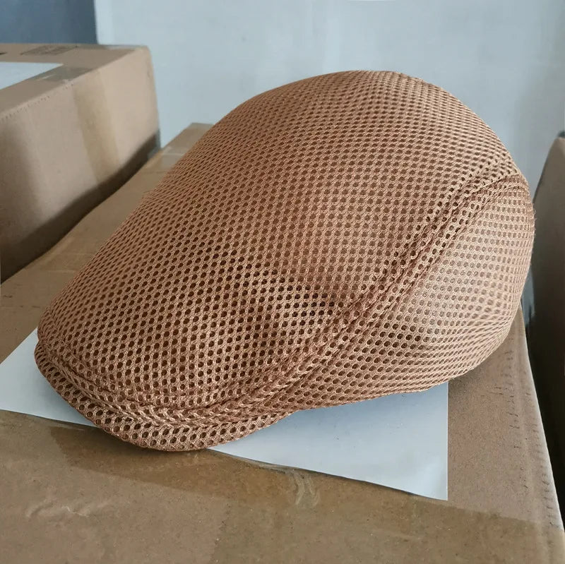Classic Mesh Beret Hat for Men and Women