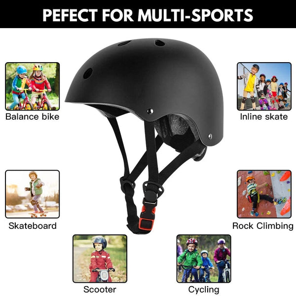 Multi-Sport Skateboard Helmet with Adjustable Fit