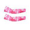 Pair of pink and white camouflage cooling arm sleeves for UV protection
