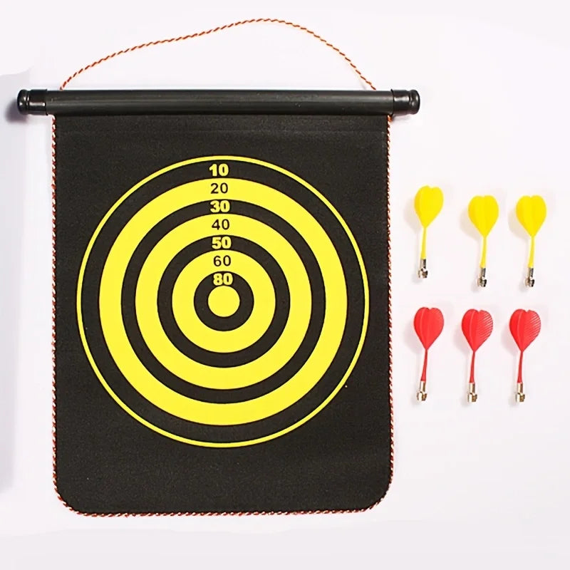 Double-Sided Magnetic Dartboard Set with 4 or 6 Darts