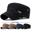 Classic Military Cadet Flat Cap – Unisex Adjustable Snapback